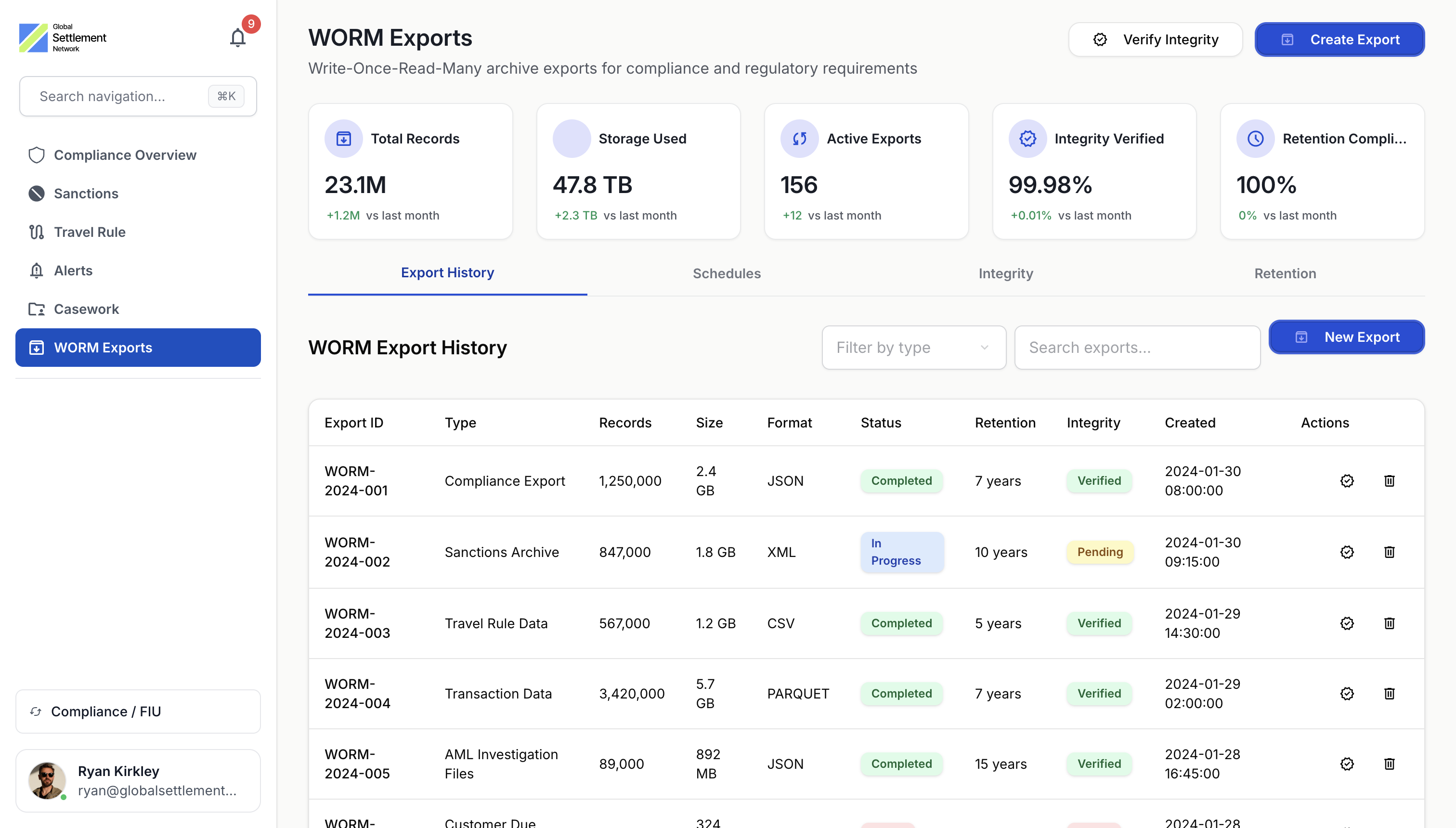 Compliance and Policy Rules configuration interface